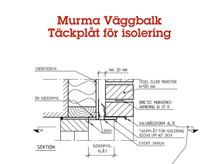 Murma väggbalk / täckplåt (V003)