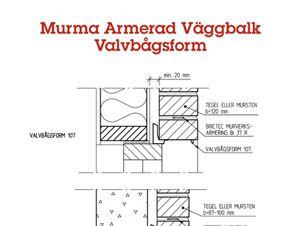 Murma armerad väggbalk (V001)