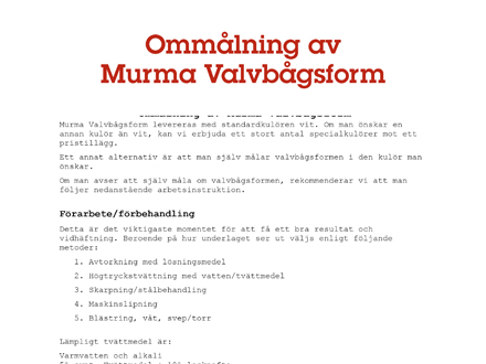 Ommålning av Murma valvbågsform