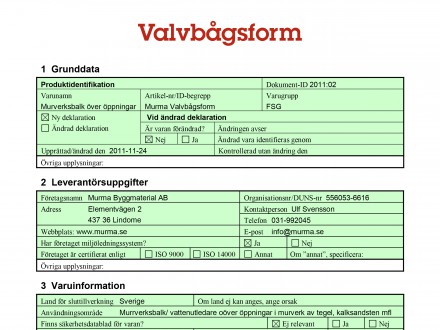 Murma Valvbågsform